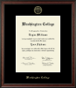 Washington College Gold Embossed Diploma Frame in Studio