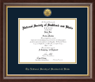 The National Society of Scabbard & Blade certificate frame - Gold Engraved Medallion Certificate Frame in Hampshire
