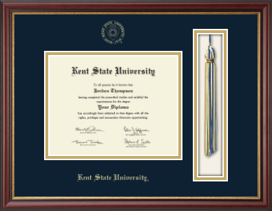 Kent State University diploma frame - Tassel & Cord Diploma Frame in Newport