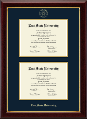 Kent State University diploma frame - Double Diploma Frame in Gallery