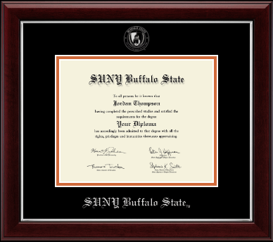 Buffalo State College diploma frame - Silver Embossed Diploma Frame in Gallery Silver