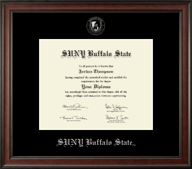 Buffalo State College diploma frame - Silver Embossed Diploma Frame in Studio