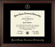 Point Loma Nazarene University diploma frame - Gold Embossed Diploma Frame in Studio