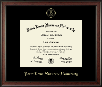 Point Loma Nazarene University diploma frame - Gold Embossed Diploma Frame in Studio
