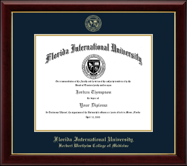 Florida International University diploma frame - Gold Embossed Diploma Frame in Gallery