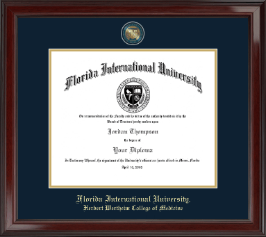 Florida International University diploma frame - Masterpiece Medallion Diploma Frame in Encore