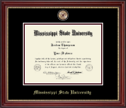 Mississippi State University Masterpiece Medallion Diploma Frame in Kensington Gold