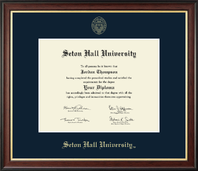 Seton Hall University diploma frame - Gold Embossed Diploma Frame  in Studio Gold