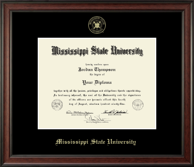 Mississippi State University diploma frame - Gold Embossed Diploma Frame in Studio