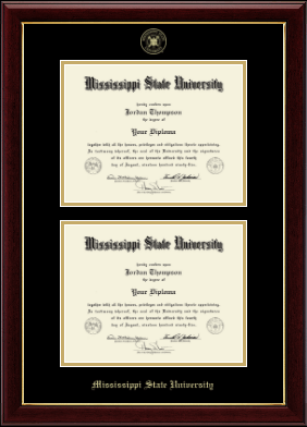 Mississippi State University diploma frame - Double Diploma Frame in Gallery