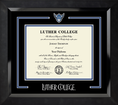 Luther College diploma frame - Spirit Medallion Diploma Frame in Eclipse