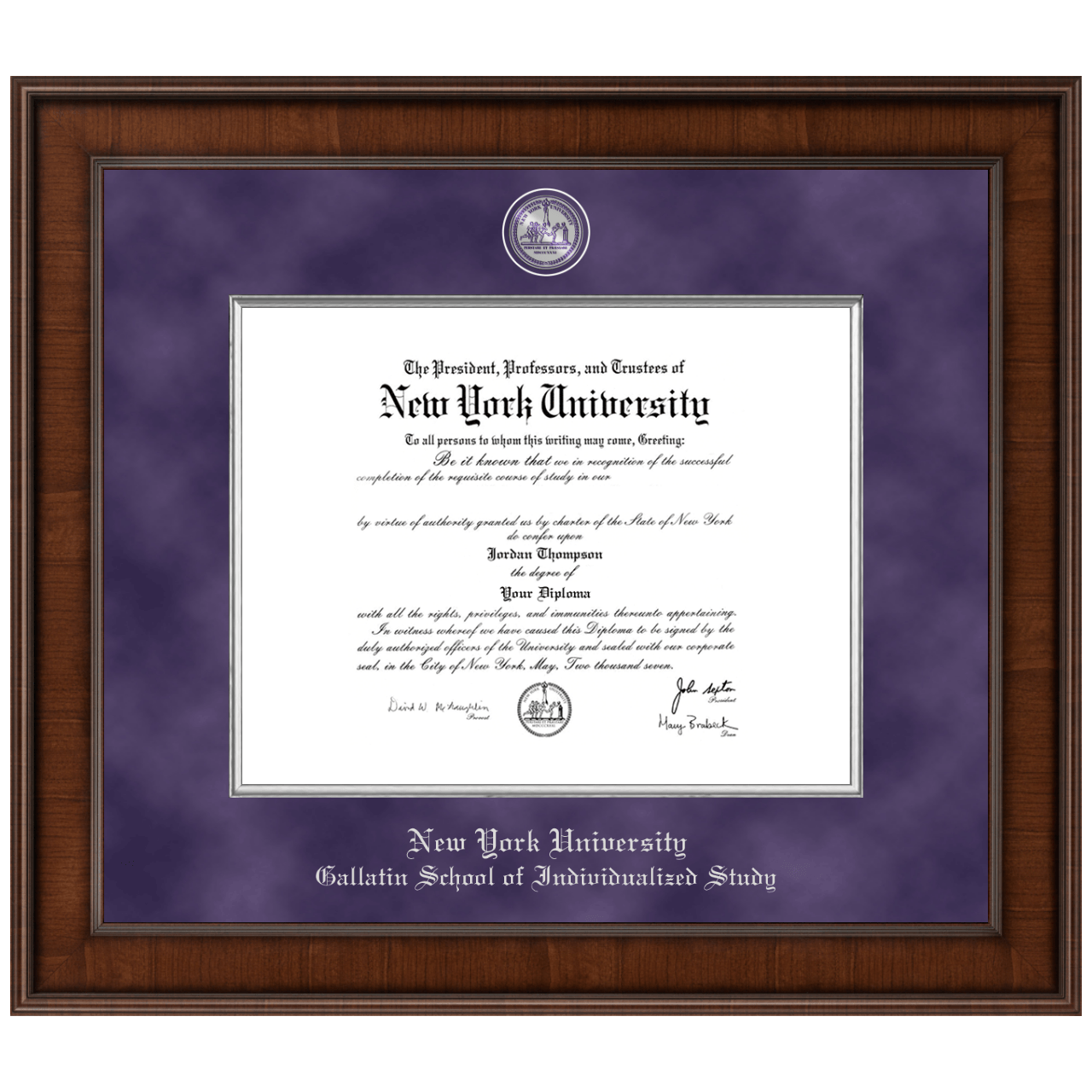 NYU Gallatin School Of Individualized Study Diploma Frames nyu-gallatin-school-of-individualized-study-diploma-frames