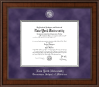 New York University Presidential Masterpiece Diploma Frame in Madison