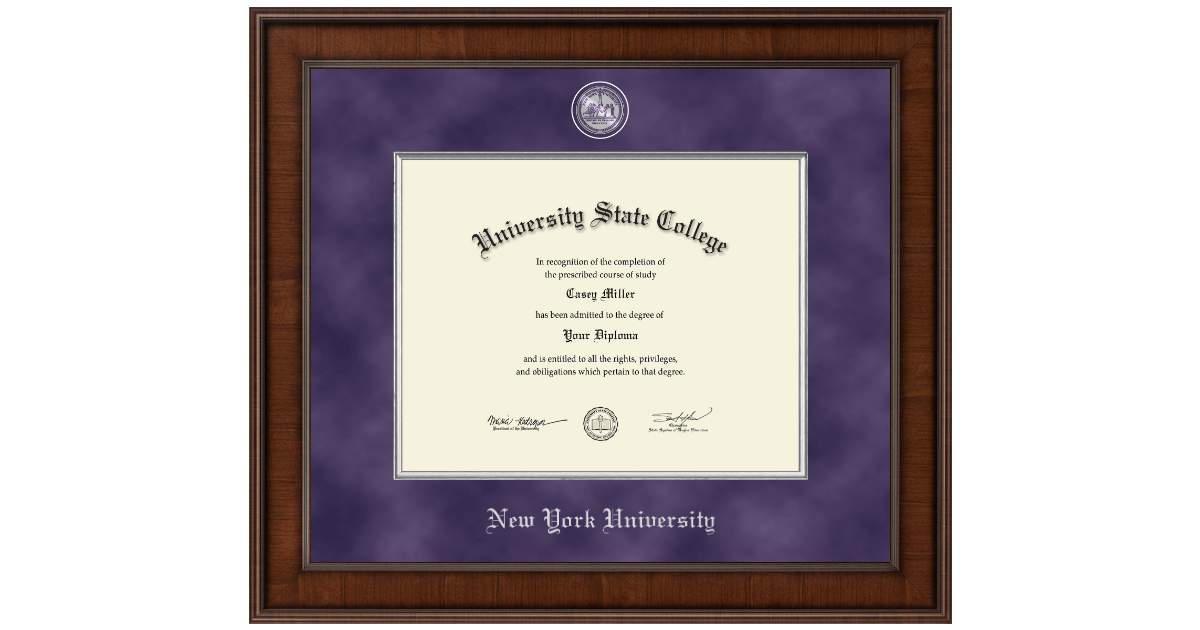 NYU Diploma Frames Church Hill Classics
