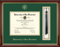University of San Francisco Tassel Edition Diploma Frame in Southport Gold