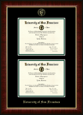 University of San Francisco Double Diploma Frame in Murano