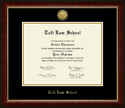 Taft Law School Gold Engraved Medallion Diploma Frame in Murano