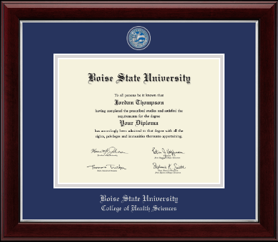 Boise State University diploma frame - Masterpiece Medallion Diploma Frame in Gallery Silver