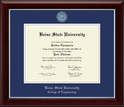 Boise State University diploma frame - Masterpiece Medallion Diploma Frame in Gallery Silver