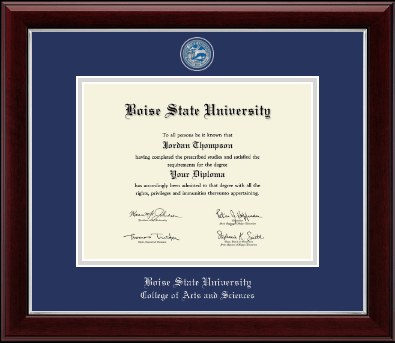 Boise State University diploma frame - Masterpiece Medallion Diploma Frame in Gallery Silver