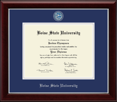 Boise State University diploma frame - Masterpiece Medallion Diploma Frame in Gallery Silver