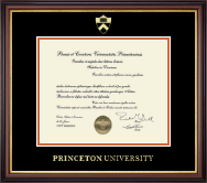 Princeton University Gold Embossed Diploma Frame in Regency Gold