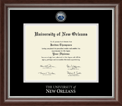 University of New Orleans diploma frame - Masterpiece Medallion Diploma Frame in Devonshire