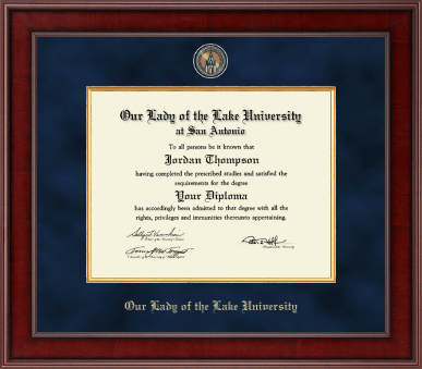 Our Lady of the Lake University diploma frame - Presidential Masterpiece Diploma Frame in Jefferson