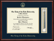 Our Lady of the Lake University Tassel Edition Diploma Frame in Southport