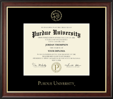 Purdue University diploma frame - Gold Embossed Diploma Frame in Studio Gold