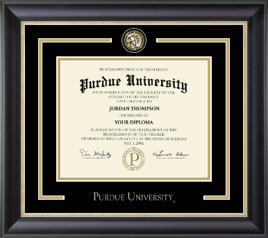 Purdue University diploma frame - Showcase Edition Diploma Frame in Noir