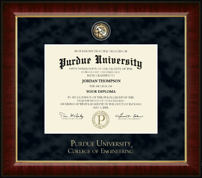 Purdue University diploma frame - Regal Edition Diploma Frame in Murano