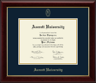 Averett University Gold Embossed Diploma Frame in Gallery