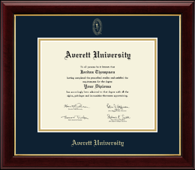 Averett University diploma frame - Gold Embossed Diploma Frame in Gallery