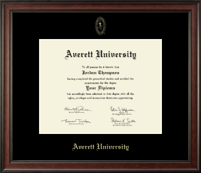 Averett University diploma frame - Gold Embossed Diploma Frame in Studio