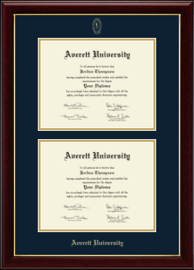 Averett University diploma frame - Double Diploma Frame in Gallery