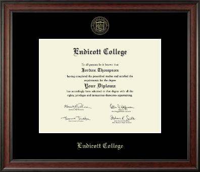 Endicott College diploma frame - Gold Embossed Diploma Frame in Studio