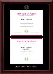 Iowa State University Double Diploma Frame in Gallery