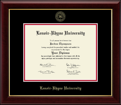 Lenoir-Rhyne University diploma frame - Gold Embossed Diploma Frame in Gallery