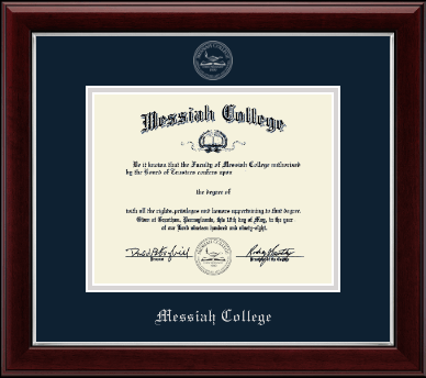 Messiah College diploma frame - Silver Embossed Diploma Frame in Gallery Silver