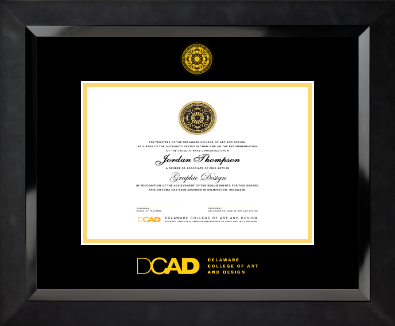Delaware College of Art and Design diploma frame - Gold Embossed Diploma Frame in Eclipse