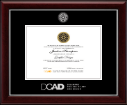Delaware College of Art and Design diploma frame - Silver Embossed Diploma Frame in Gallery Silver