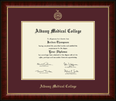 Albany Medical College diploma frame - Gold Embossed Diploma Frame in Murano