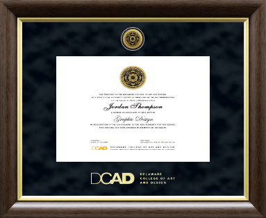 Delaware College of Art and Design diploma frame - Gold Engraved Medallion Diploma Frame in Hampshire