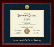 University of California Berkeley Gold Engraved Medallion Diploma Frame in Sutton