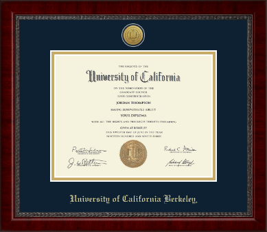 University of California Berkeley diploma frame - Gold Engraved Medallion Diploma Frame in Sutton