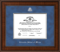 Colorado School of Mines Presidential Masterpiece Diploma Frame in Madison