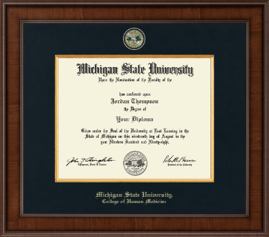 Michigan State University diploma frame - Presidential Masterpiece Diploma Frame in Madison