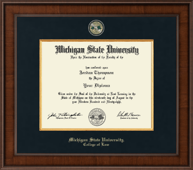 Michigan State University diploma frame - Presidential Masterpiece Diploma Frame in Madison