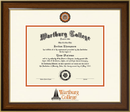 Wartburg College Dimensions Diploma Frame in Westwood